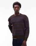[Element] Element Shoreton logo stripe knit jumper in dark blue XL Blue mirage