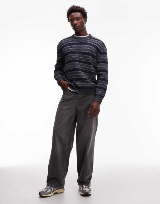 Element shoreton striped knit jumper in blue, 2 of 5