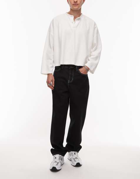 Element - Sorte jeans i denim med afslappet pasform og 5 lommer - view 1