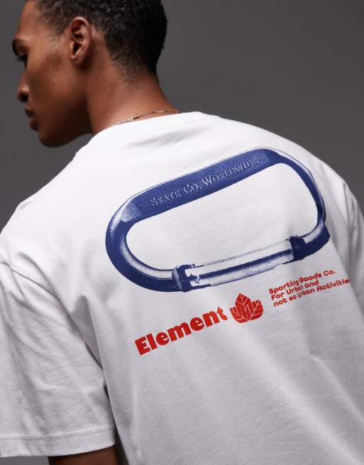 Element – Sporting – Biały T-shirt z logo na plecach, 4 z 5