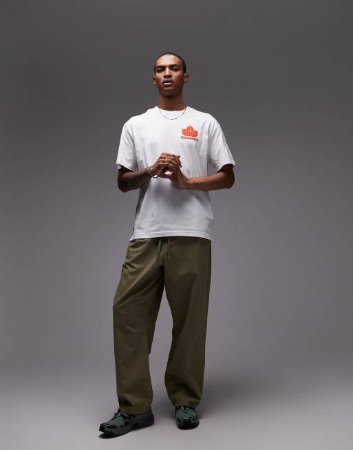 Element - Sporting - Hvid T-shirt med logoprint på ryggen, 2 af 5