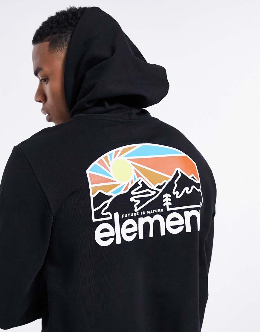 Element Sunnet back print hoodie in black