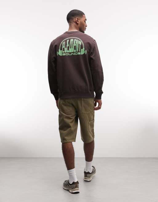 Element - Sweat à imprimé graphique - Marron, 3 de 5