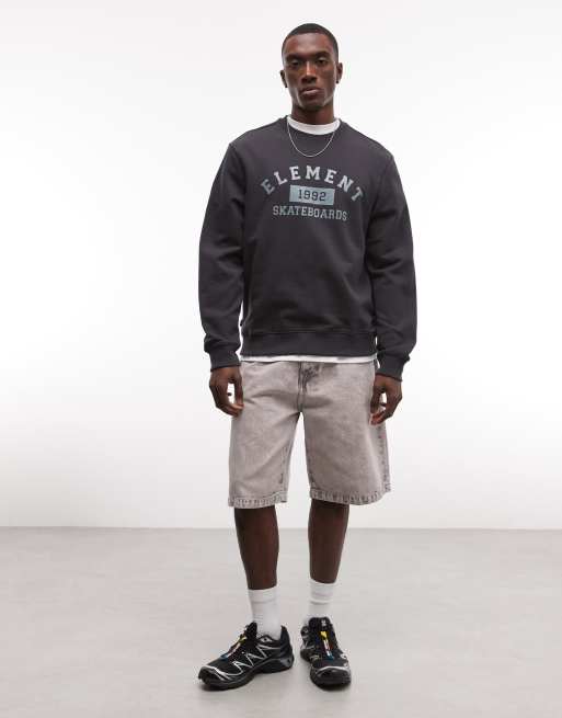 Element - Sweatshirt met grafische print in zwart, 2 van 5
