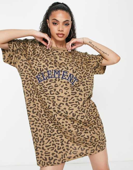 Element Szyget Robe t shirt Imprime leopard