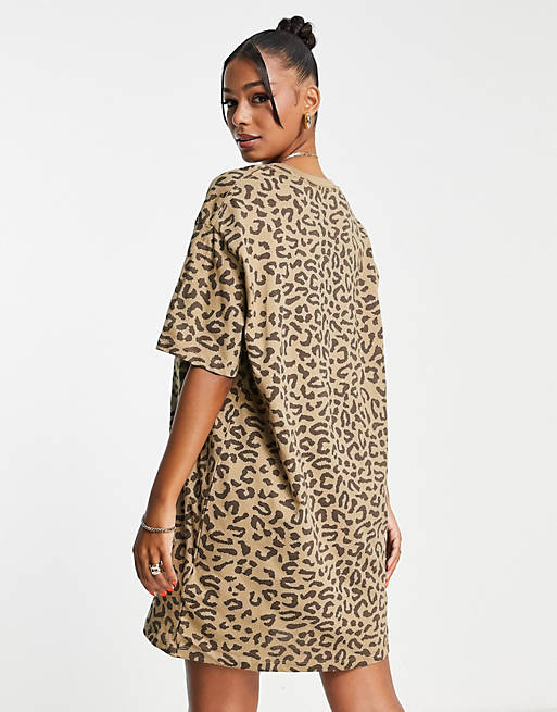 Element Szyget t-shirt dress in leopard print | ASOS