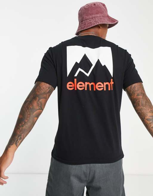 Element - T-shirt avec imprimé montagne au dos - Noir