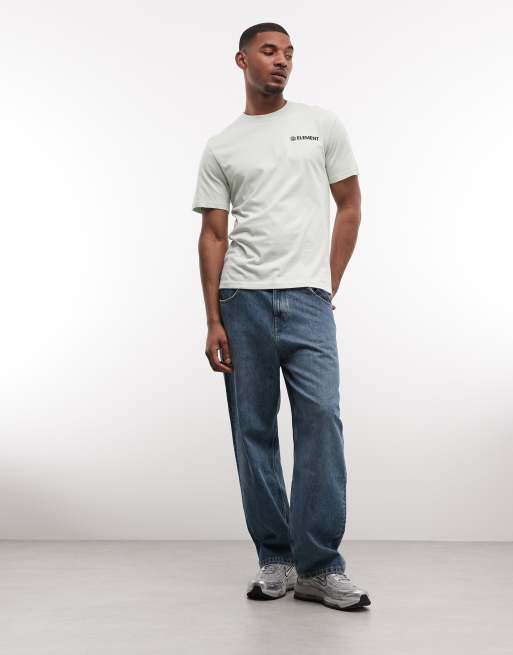 Element – T-Shirt in Hellgrün mit kleinem Grafikprint, 2 von 5