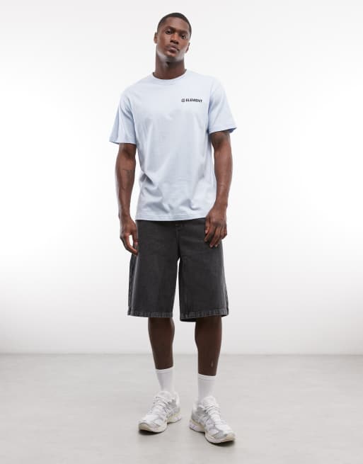 Element – T-Shirt in Himmelblau mit kleinem Grafikprint, 2 von 5