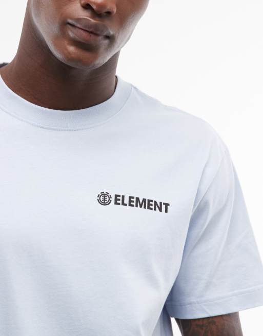 Element – T-Shirt in Himmelblau mit kleinem Grafikprint, 4 von 5