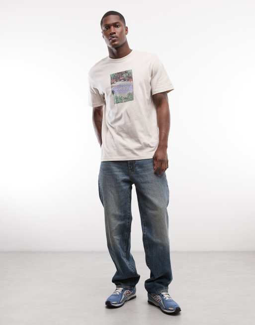 Element – T-Shirt in Wollweiß mit Pool-Grafik auf der Brust, 2 von 5