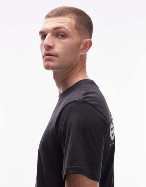 Element – T-shirt z nadrukiem z logo na plecach w kolorze złamanej czerni, 4 z 5
