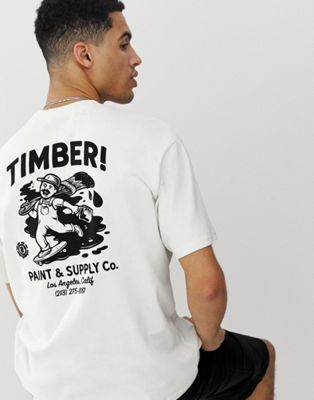 Element - Timber - Zwaar T-shirt met zakje in wit