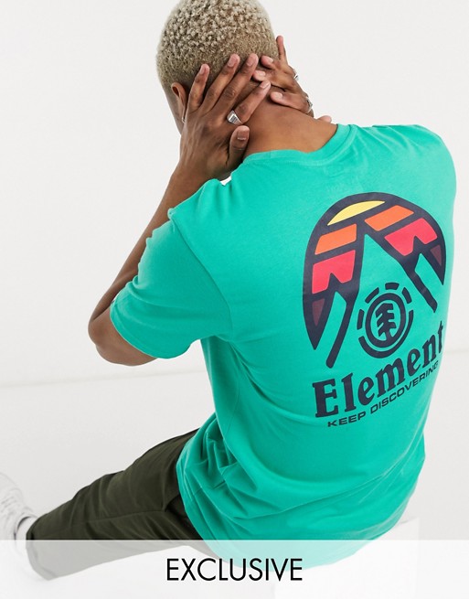 Element Tri Tip t-shirt in green Exclusive at ASOS