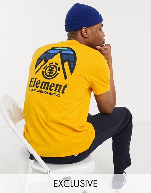 Element Tri Tip t-shirt in yellow Exclusive at ASOS