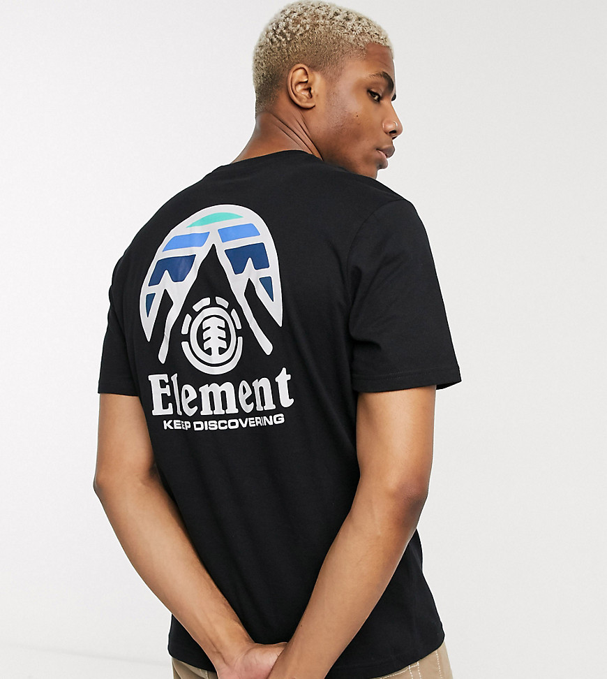 Element - Tri Tip - T-shirt in zwart, exclusief bij ASOS