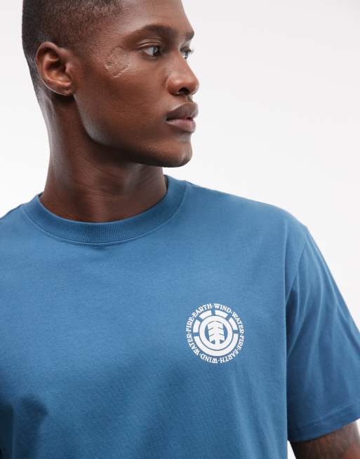 Element – Turkusowy T-shirt z grafiką na plecach, 4 z 5