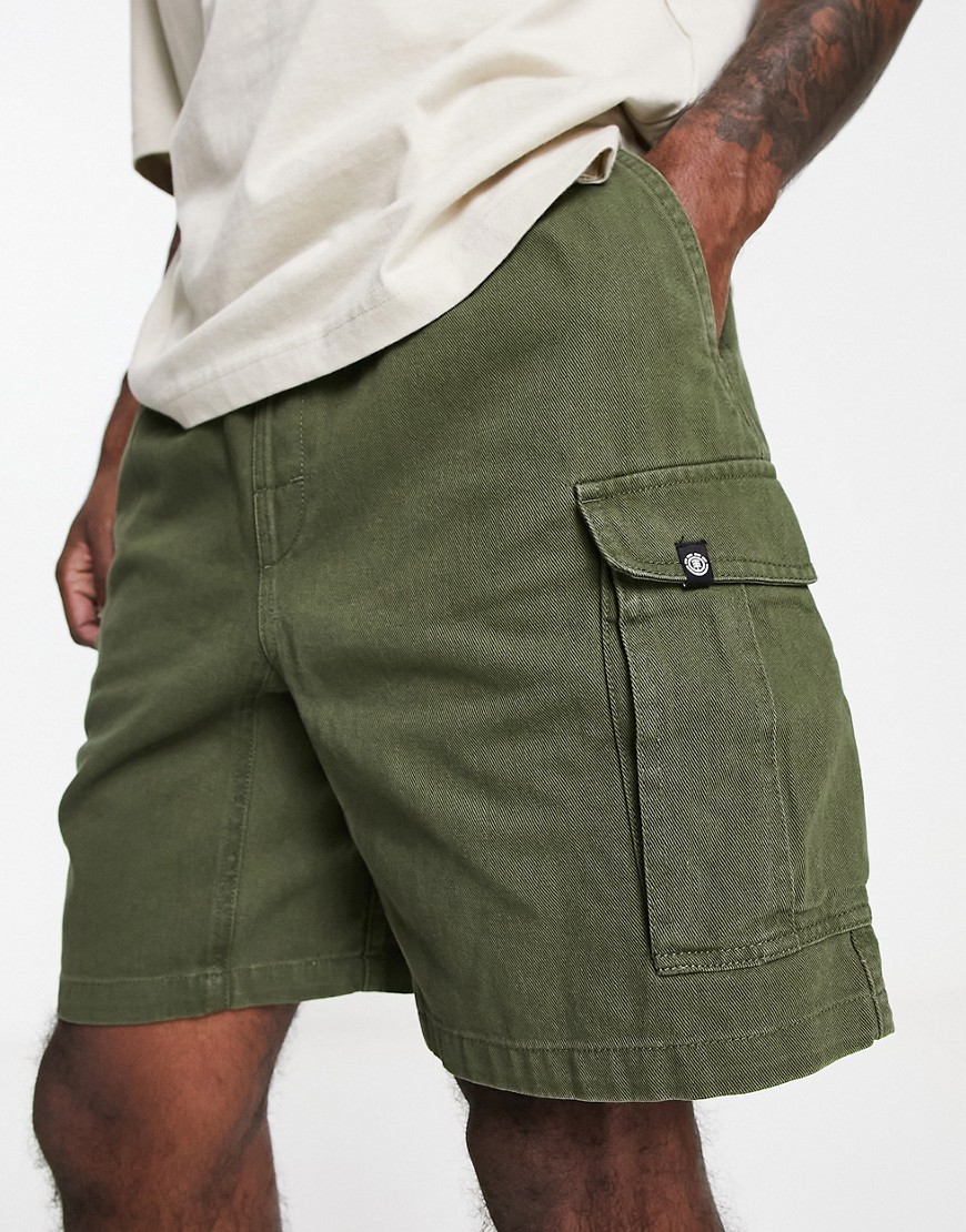 Element utility cargo shorts in green