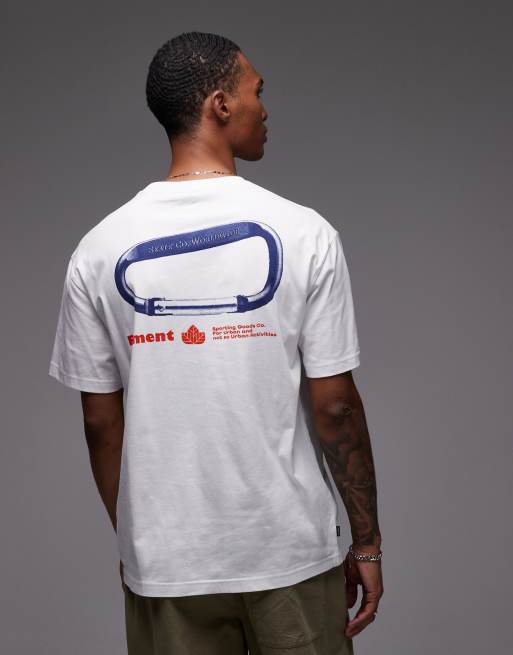 Element – Vit t-shirt med sportig logga och tryck baktill, 3 av 5