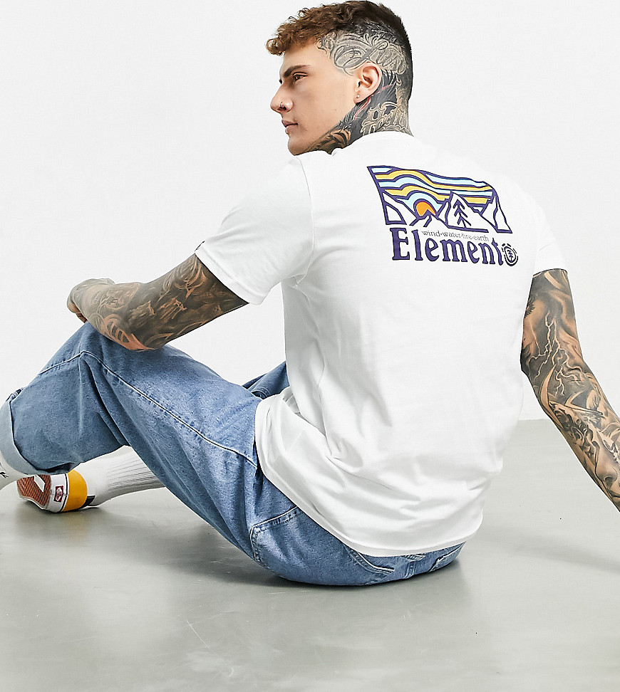Element Wander back print t-shirt in white Exclusive at ASOS