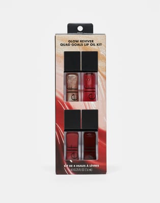 e.l.f. - Glow Reviver - Coffret de 4 huiles à lèvres-Multicolore