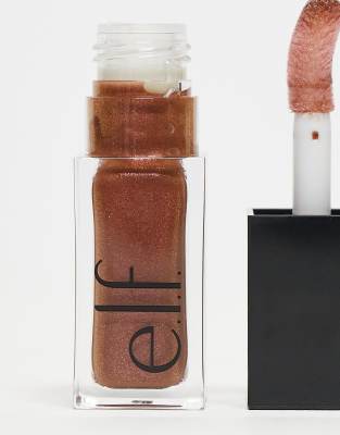 E.l.f. Glow Reviver Glimmer Lip Oil - Chocoluxe-brown In Brown