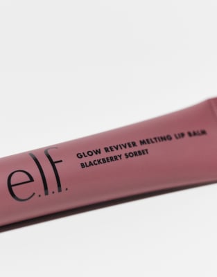 E.l.f. Glow Reviver Melting Lip Balm - Blackberry Sorbet-purple In Brown