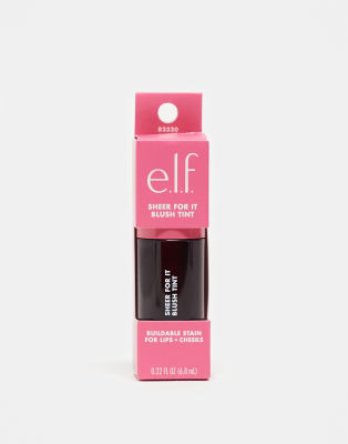 e. l.f. - Sheer for It - Rouge-Tint - Left on Red-Rot