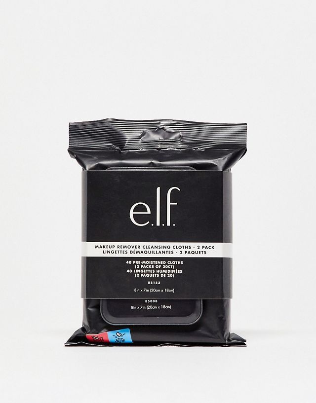 e.l.f.Makeup Remover Cleansing Cloths - 2 Pack