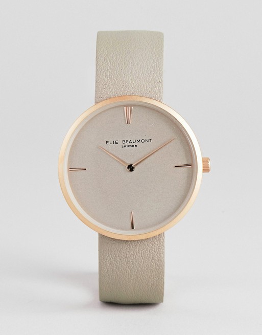 Elie Beaumont EB817.4 Watch With Rose Gold Case And Stone Strap