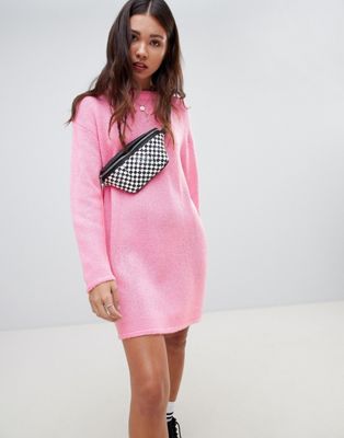 pink jumper dress