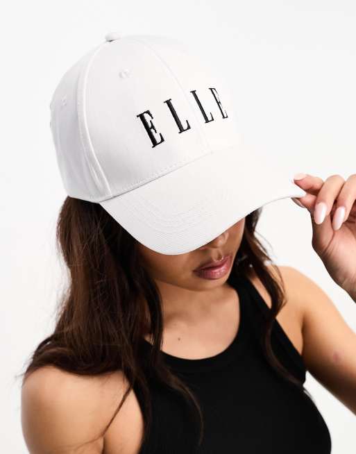 ELLE BaseballKappe in Weiß mit großem Logo ASOS