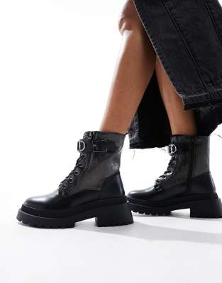 Elle - Biker-Stiefeletten in Schwarz