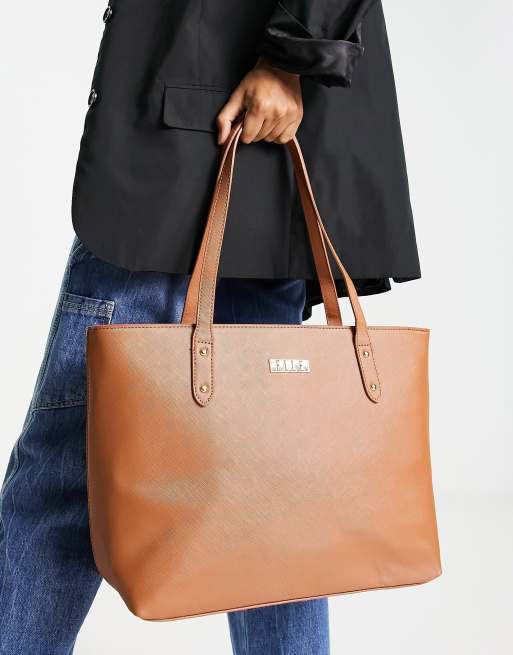 Elle - Borsa shopping color cuoio