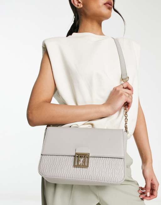 Elle Crossbody tas met ketting in grijs