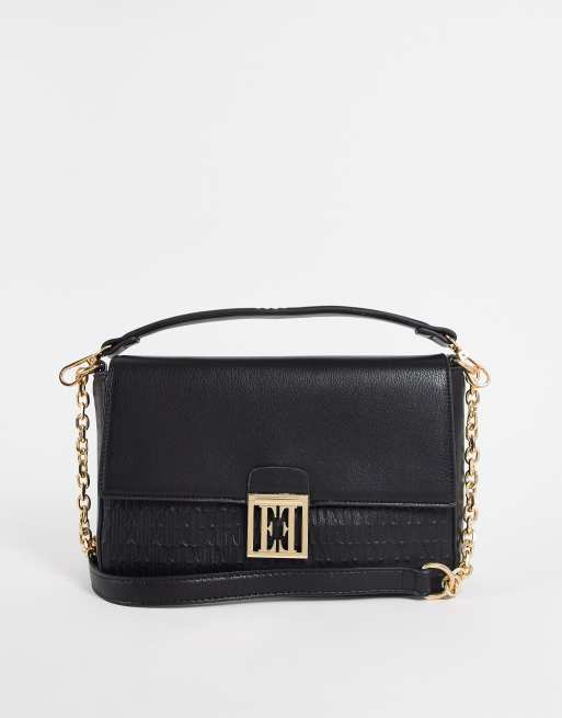 Elle crossbody chain bag in black