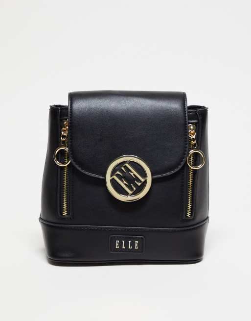 Elle Mini Rucksack in Schwarz mit Logo