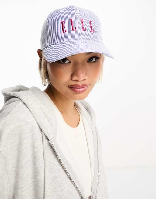 ELLE – Niebieska czapka bejsbolówka z daszkiem i dużym logo