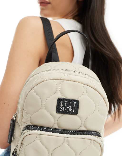 ELLE Sport - Beige rygsæk med løgformet vattering, 2 af 4
