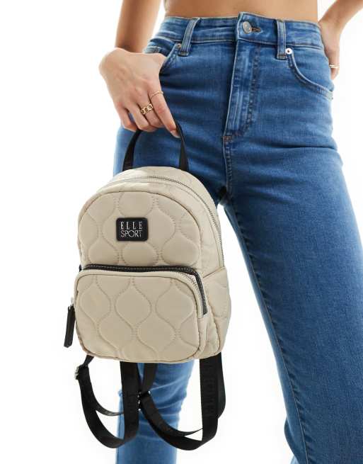 ELLE Sport - Beige rygsæk med løgformet vattering, 3 af 4
