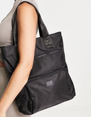 ELLE Sport front pocket tote bag in black