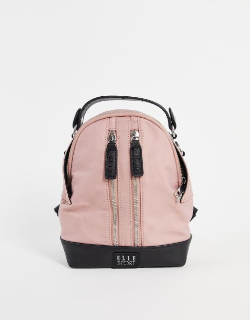 ELLE Sport Mini Rucksack mit ReiBverschluss in Rosa ASOS