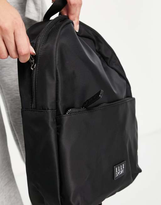 Elle Sport - Nylon rugzak met blinde rits in zwart, 3 van 4