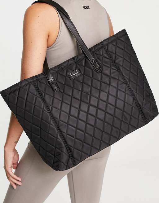 ELLE Sport quilted tote bag in black