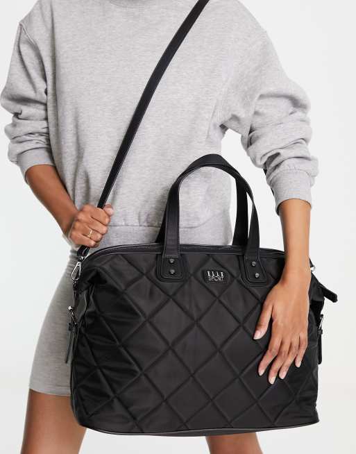 ELLE Sport Quilted Weekender Bag in Black