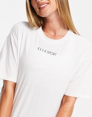 Elle Sport Signature boyfriend t-shirt in white