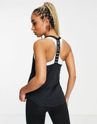 Elle Sport Signature poly vest in black