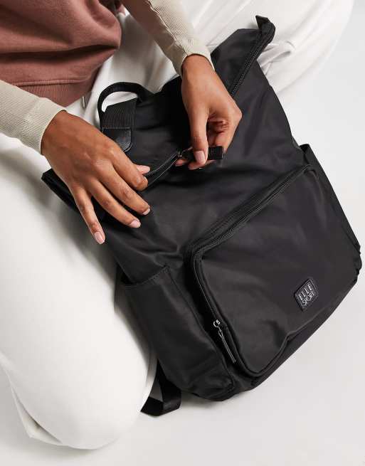 Elle Sport - Sort tote-rygsæk i nylon med foldelukning, 3 af 4