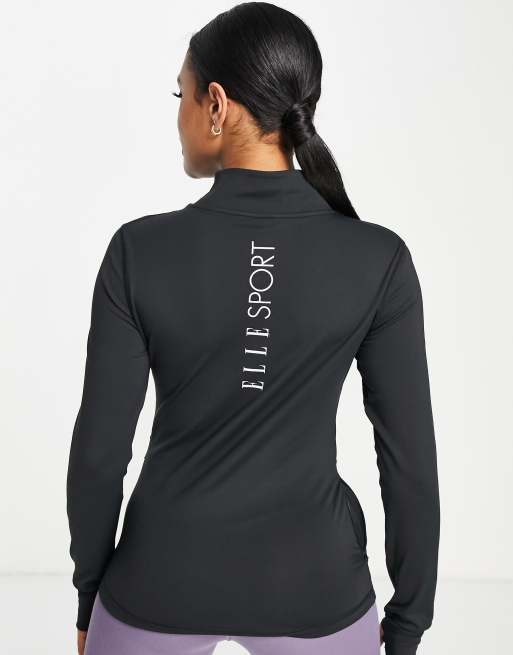 Elle Sport Veste emblematique a fermeture eclair Noir