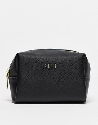 ELLE square make up bag in black